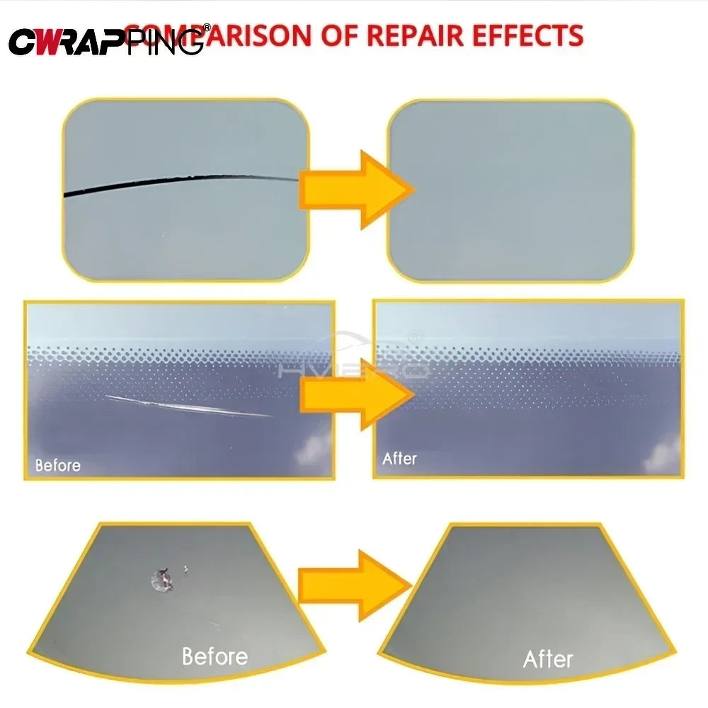 1+1 Fluid de Reparat Crăpături și Zgârieturi pe Parbriz